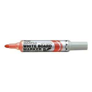 Popisovač Pentel na suché stírání, červený 2,0-2,5mm kulatý hrot