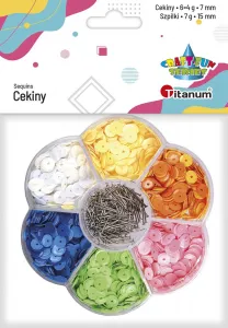 Titanum Craft-Fun Series flitry 6 barev + pin mix (7HPB)