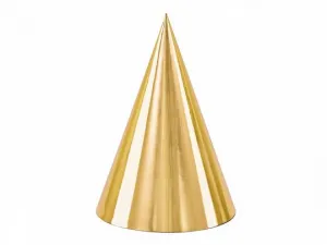 Párty čepice Partydeco zlatá, 16 cm - zlatá (CZAP6-019M)