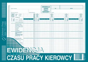 Ofsetový tisk Michalczyk i Prokop Ewidencja czasu pracy kierowcy A4 40k. (817-1)