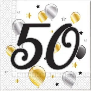 Godan Balloons ubrousky - bílé 330 mm x 330 mm (88868)