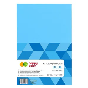 Happy Color barva pěnového listu: modrá 5 oblouků. 210 mm x 297 mm (HA 7130 2030-3)