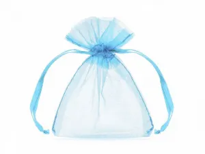 Organza Partydeco Organzové sáčky, modré, 10 cm modré (WRG5-011-10)