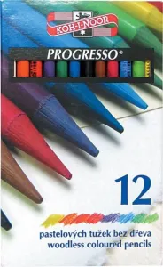 Koh-I-Noor bezdřevé pastelky 12 barev.