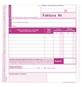 Ofsetový tisk Michalczyk i Prokop Faktura pro plátce osvobozené od DPH 2/3 A5 80k. (204-4E)