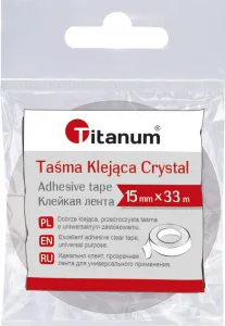 Kancelářská páska Titanum Crystal 15mm 33m