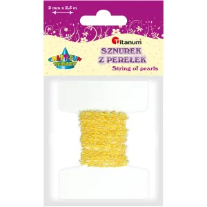 Titanum Craft-Fun Series kreativní korálky na šňůrce žluté (16199D)