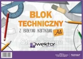 Technický blok Vector A4 bílý 160g 10k 210mm x 297mm