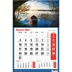 Třístranný nástěnný kalendář Avanti (5901769620582)