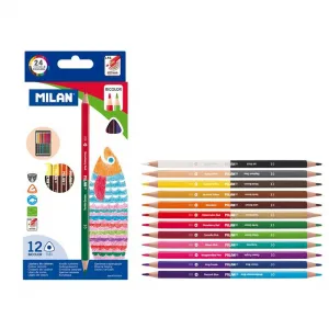 Milan trojhranné tužky Bicolor 1131 24 barev (07112312)