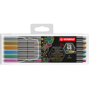Stabilo Pen 68 metalický 6barevný popisovač (6806/8-11-01)
