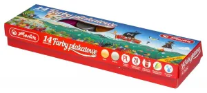 Barvy na plakáty Herlitz: různé 20ml 14 barev. (9567207)