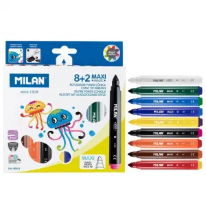 Flamaster Milan Maxi Magic 8 barev a dva magické fixy (80023)