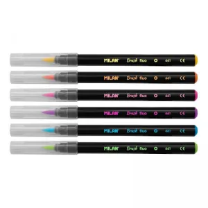 Milan Brush Fluo štětcový popisovač 6 barev (0612606FL)
