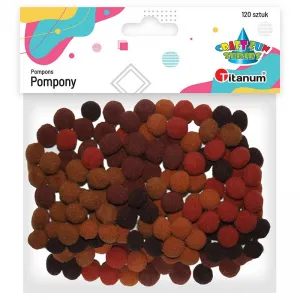 Titanum Craft-Fun Series hnědé bambulky 120 ks (0126B)