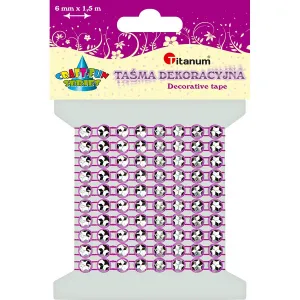 Titanum Craft-Fun Series ozdobná stuha s biskupskými krystaly 4mm 1,5m (0,5x150cm)
