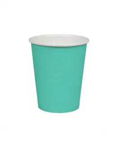 Jednorázový kelímek (nd) tyrkysový papír 250ml (132666)