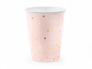 Jednorázový kelímek Partydeco Dots, jasně růžový (1 balení / 6 ks) 260 ml (KPP50-081J-EU1)