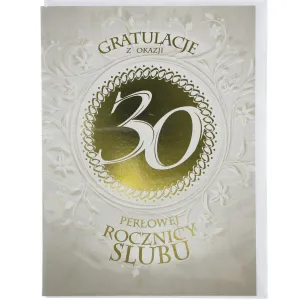 Art Nuvo skládané přání k výročí svatby 150 mm x 200 mm (5901750510236)