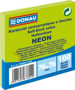 Donau Neonově zelené 100k samolepicí bankovky 76 mm x 76 mm (7586011-06)