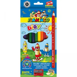 Bigy Flamingo 12barevné jumbo trojhranné tužky