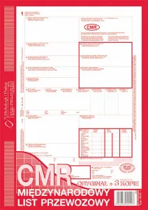 Ofsetový tisk Michalczyk i Prokop CMR Mezinárodní nákladní list A4 80k. (800-1)