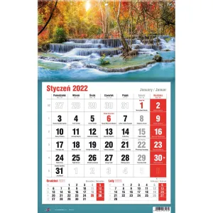 Třístranný nástěnný kalendář Avanti (5901769620582)