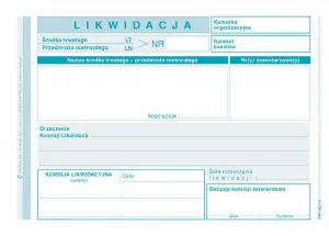 Ofsetový tisk Michalczyk i Prokop likvidace dlouhodobého majetku A6 40k. (421-5)