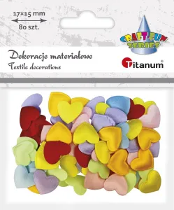 Titanum Craft-Fun Series látkové ozdoby srdce (BY002)