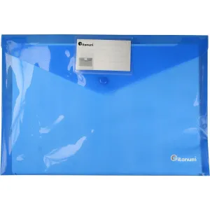 PP Titanum A4 horizontální složka na obálky modrá transparentní (TKI4BL)