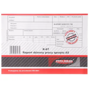 Ofsetový tisk Stolgraf Denní pracovní výkaz A5/100 , k67 A5 100k. (K67)
