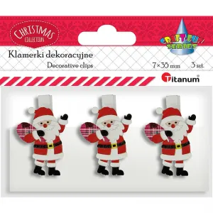 Titanum Craft-Fun Series dřevěná ozdoba XMAS Santa Clauses (AQE19118-5)