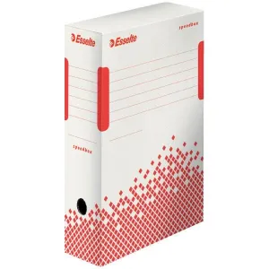 Archivační box Esselte Speedbox - bílý/červený 100 mm x 250 mm x 350 mm (623908)