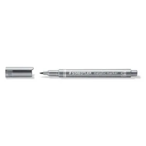 Permanentní popisovač Staedtler metalická stříbrná 1,0-2,0 mm s kulatým hrotem (8323-81)