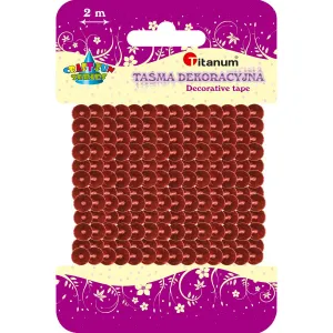 Titanum Craft-Fun Series dekorativní stuha s flitry červená 6mm 2m (363632)