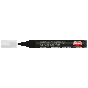Specializovaný akrylový černý popisovač Tom, černý 2,5mm kulatý hrot (TO-402)