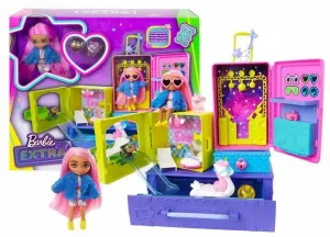 Mini panenka Barbie Extra Fashion + zvířata (HDY91)