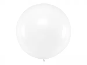 Partydeco gumový balónek kulatý 1m, pastelově bílý 1000mm (OLBO-002)