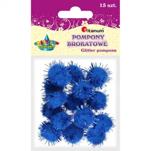 Titanum Craft-Fun Series třpytivé bambulky chrpa 15 ks (338548)