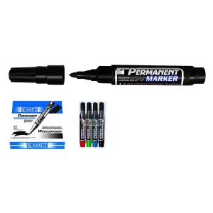 Permanentní popisovač Kamet MEDIUM, černý, kulatý hrot 1,5-2,5 mm (K-1049)