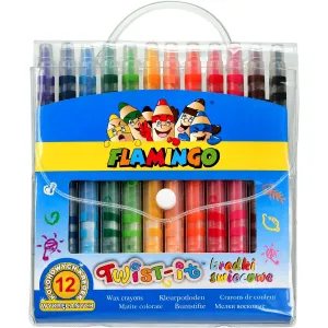 Twist-it Tužky na svíčky Flamingo 12 barev twistovatelné