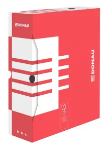 Kartotéka Donau A4 - červená 100 mm x 340 mm x 297 mm (7661301FSC-04)
