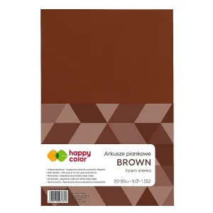 Happy Color barva pěnového listu: hnědá 5 oblouků. 210 mm x 297 mm (HA 7130 2030-75)