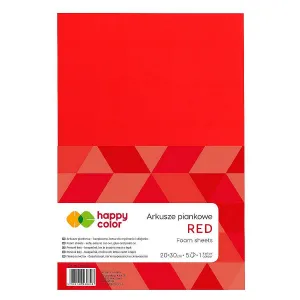 Happy Color barva pěnového listu: červená 5 oblouků. 210 mm x 297 mm (HA 7130 2030-2)