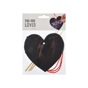 Arpex Přívěsek s poškrábaným srdcem 3ks/op. (WA3906)