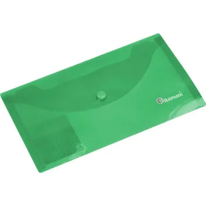 Složka na obálky PP Titanum DL zelená transparentní pruhovaná (TKDLTGR)