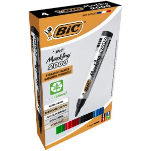 Sada 4 ks permanentních popisovačů Bic Marking 2000, mix, kulatý hrot 1,5 mm (8209112)
