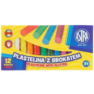 Astra plastelína 12 barev třpytek mix (303107001)