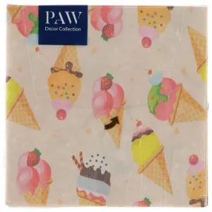 Ubrousky Paw Lunch Ice Cream - mix 330 mm x 330 mm (SDL301600)