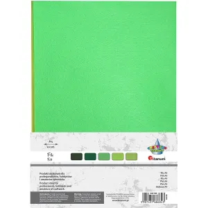 Titanum Craft-Fun Series plsť zelené barvy: mix 10 oblouků. 210 mm x 297 mm (345158)